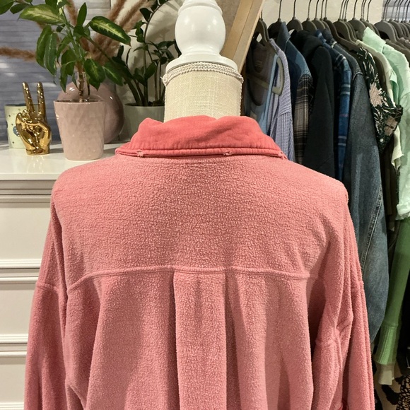 Free People | Pink Ruby Oversized Shirt Jacket size Small - Picture 8 of 15